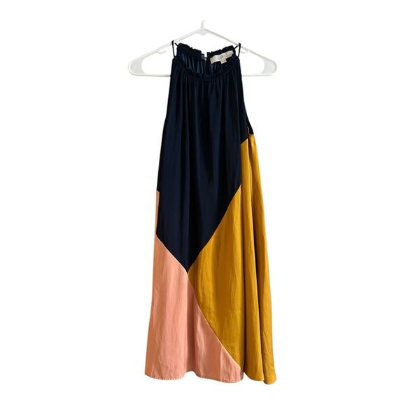 LOFT Plus Colorblock Halter Swing Dress SP - Picture 3 of 10